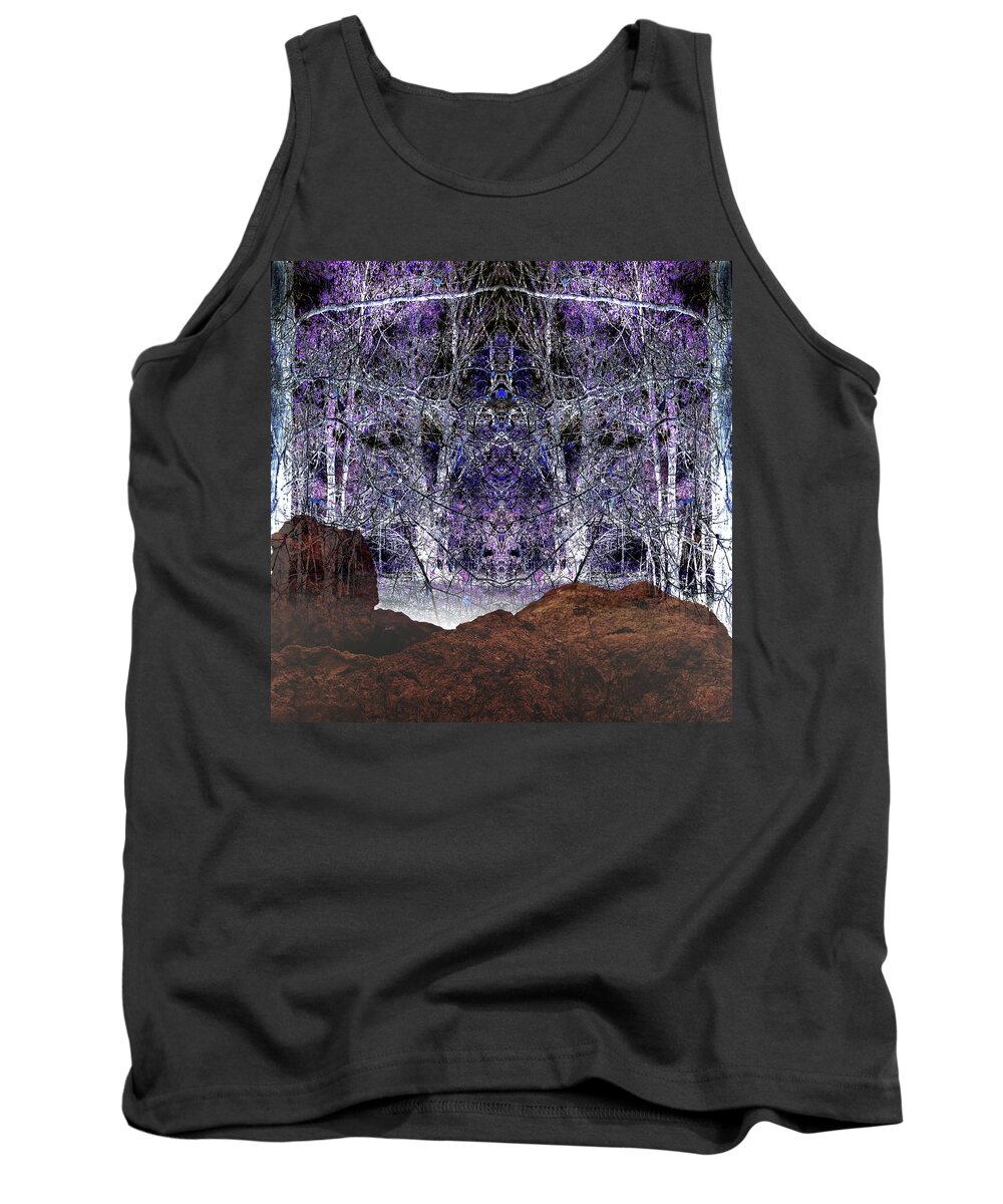 Wizard Tank Top featuring the digital art Wizard's Forest Home by Teresamarie Yawn