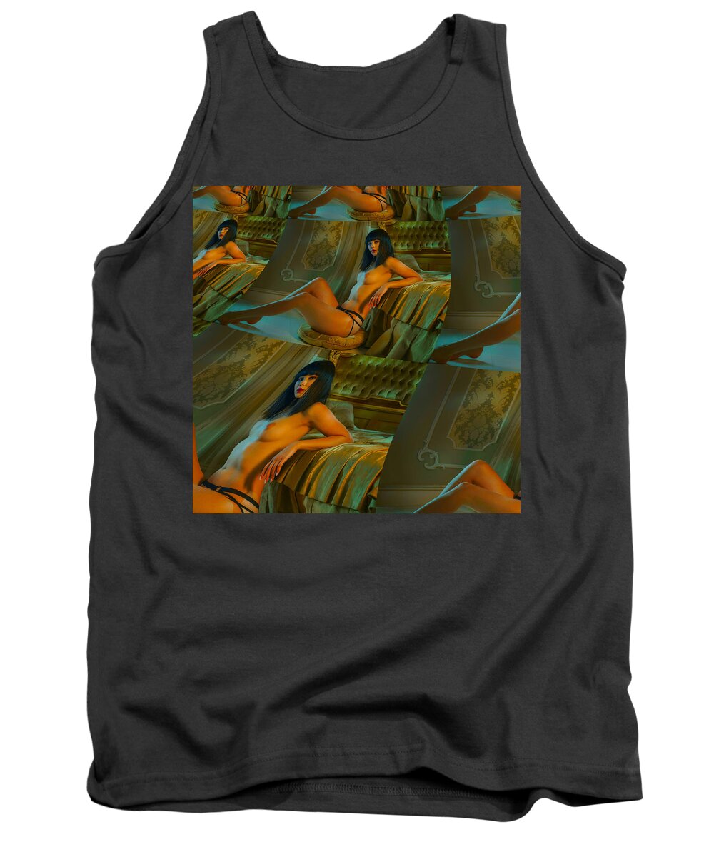 Naked Tank Top featuring the digital art Wuriupranili Moment by Stephane Poirier