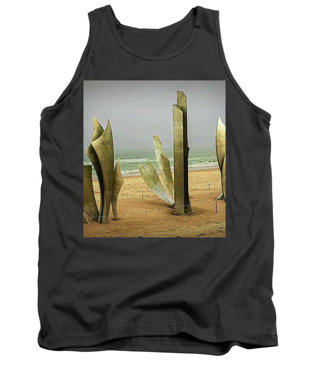 Ww2 Tank Top featuring the photograph WW2 Normandy Beach by Elf EVANS