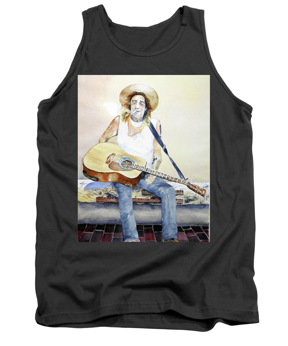 Musician Tank Top featuring the painting Yesterday by Barbara F Johnson