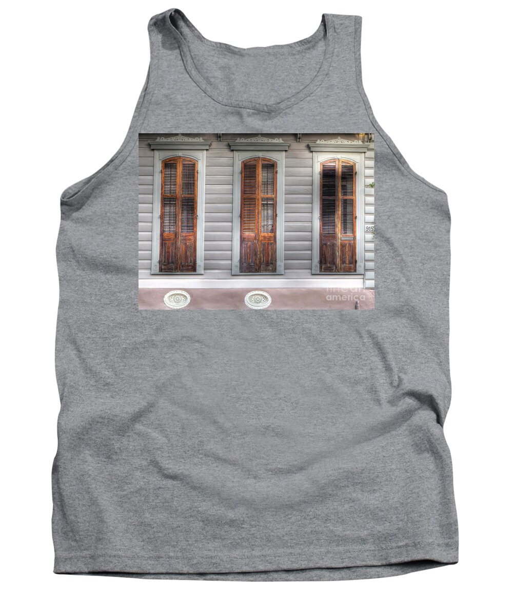 French Tank Top featuring the photograph 0265 French Quarter 7 - New Orleans by Steve Sturgill