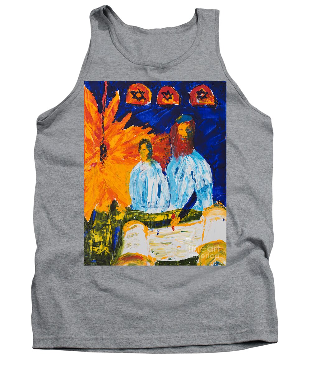 Jewish Art Tank Top featuring the painting Bar Mitzvah by Walt Brodis