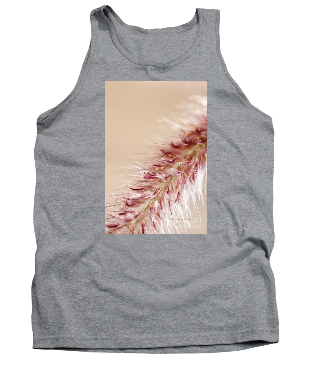 Close-up Tank Top featuring the photograph Fountain Grass Blooms  by Richard J Thompson 