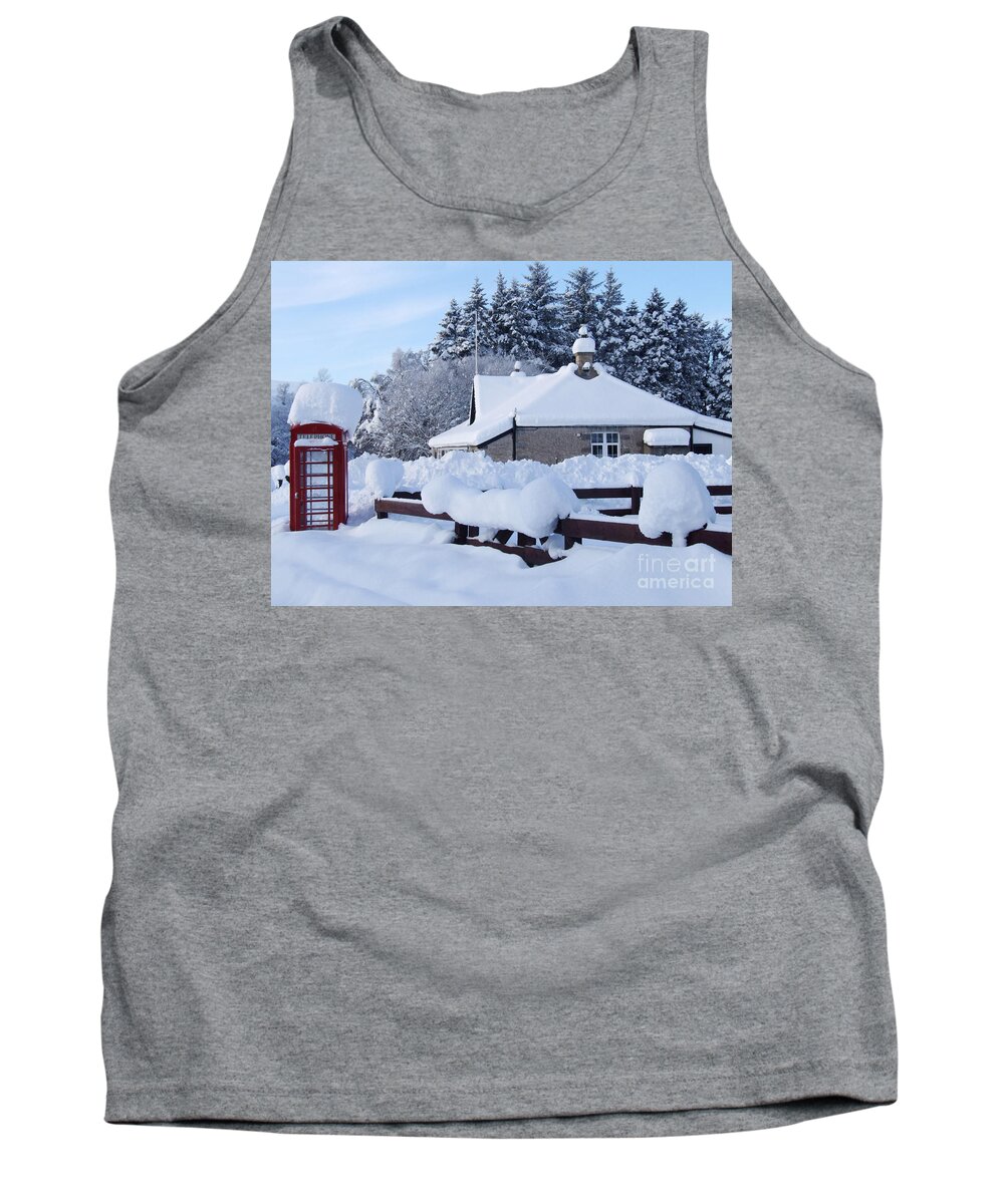 Glenlivet Tank Top featuring the photograph Deep snow in Glenlivet - Banffshire - Scotland by Phil Banks