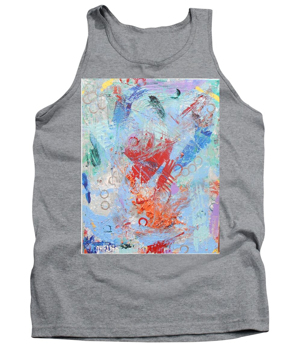 Abstract Tank Top featuring the painting Hi-De-Ho by GH FiLben