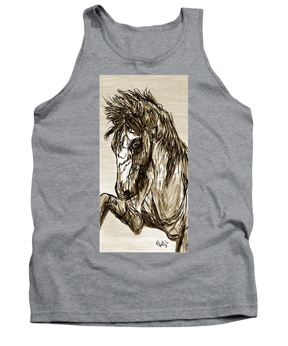 Texas Tank Top featuring the photograph Horse Twins II by Erich Grant