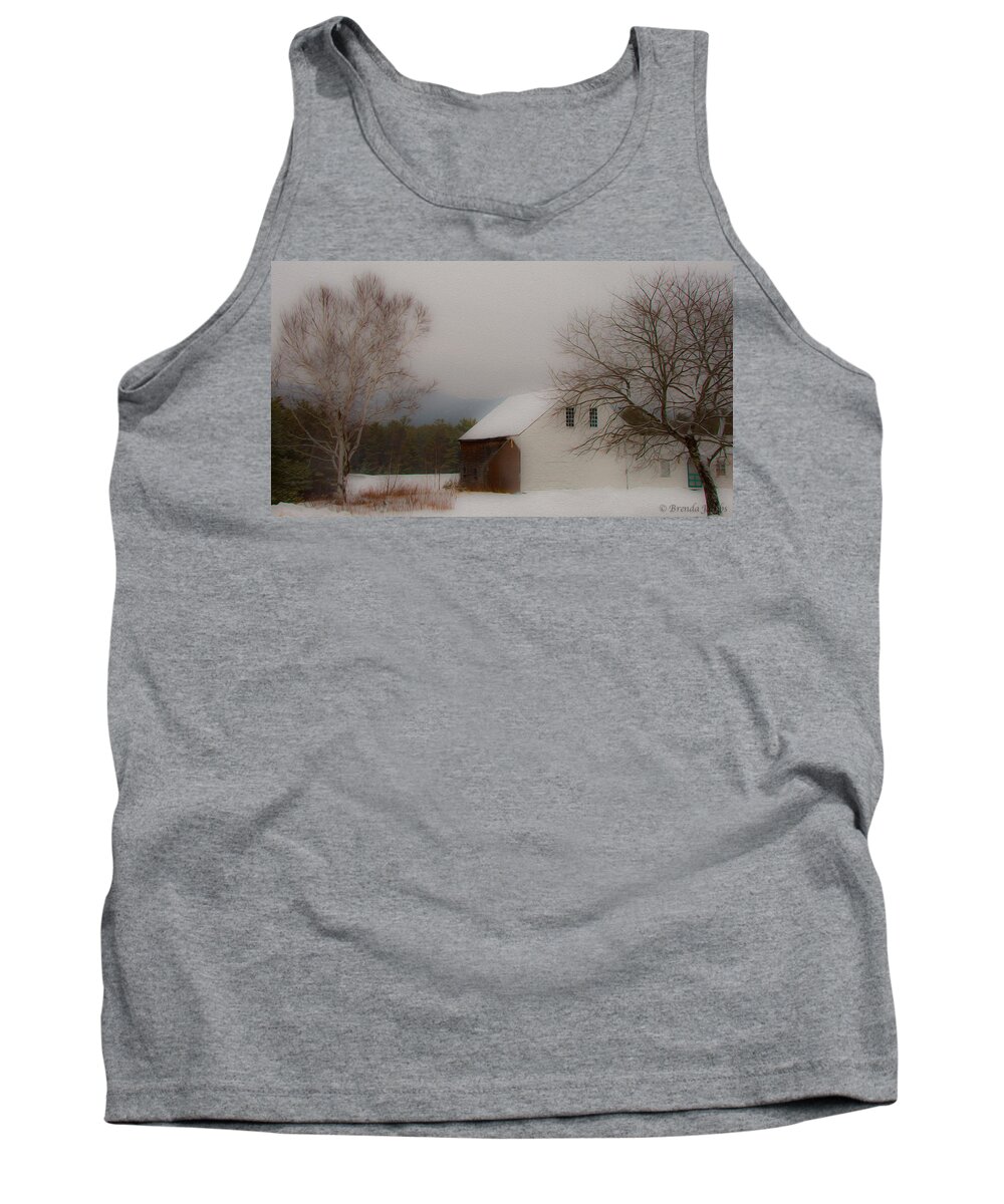 Barn Doors Tank Top featuring the photograph Melvin Village Barn #1 by Brenda Jacobs