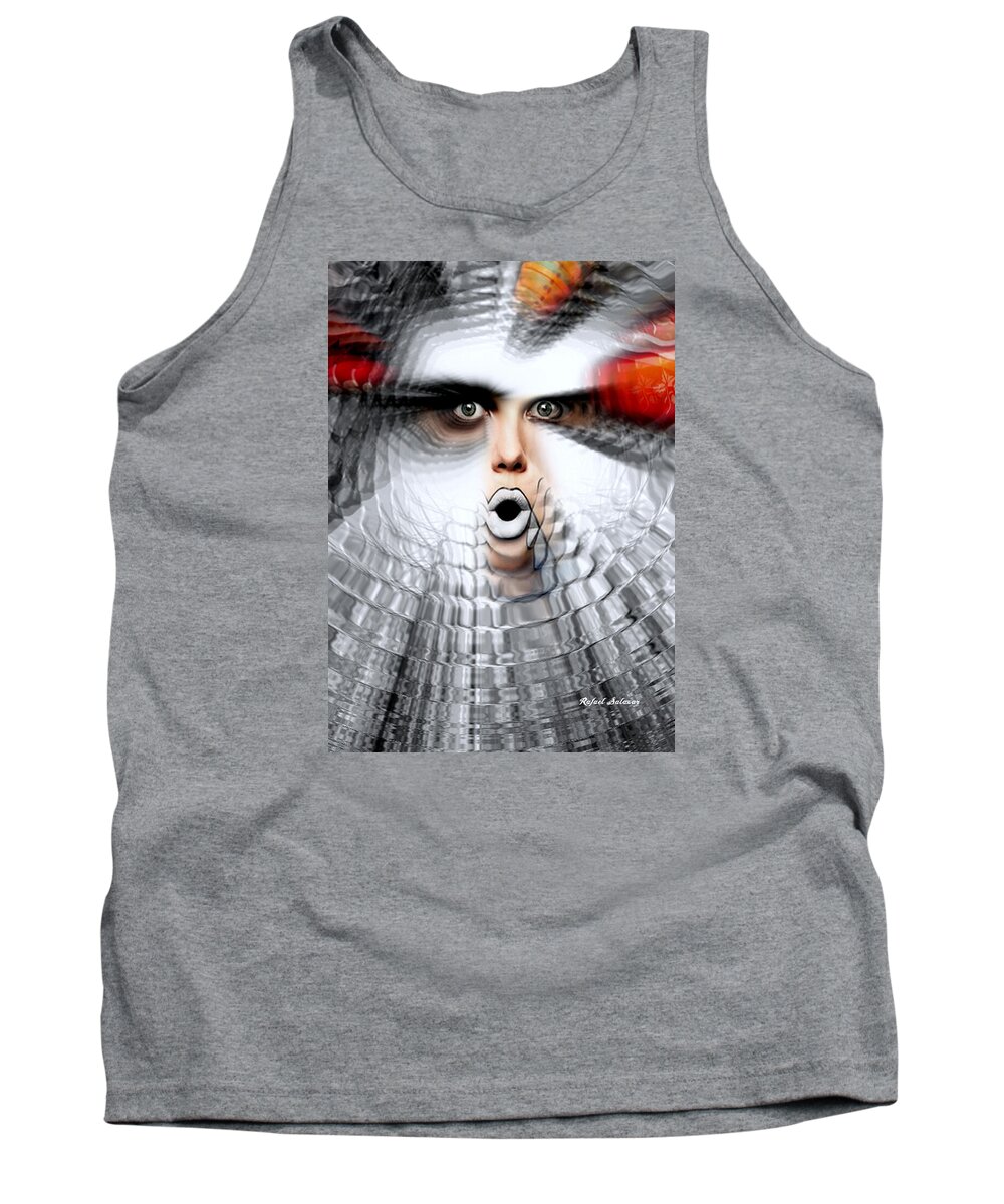 Omg Tank Top featuring the painting OMG #1 by Rafael Salazar