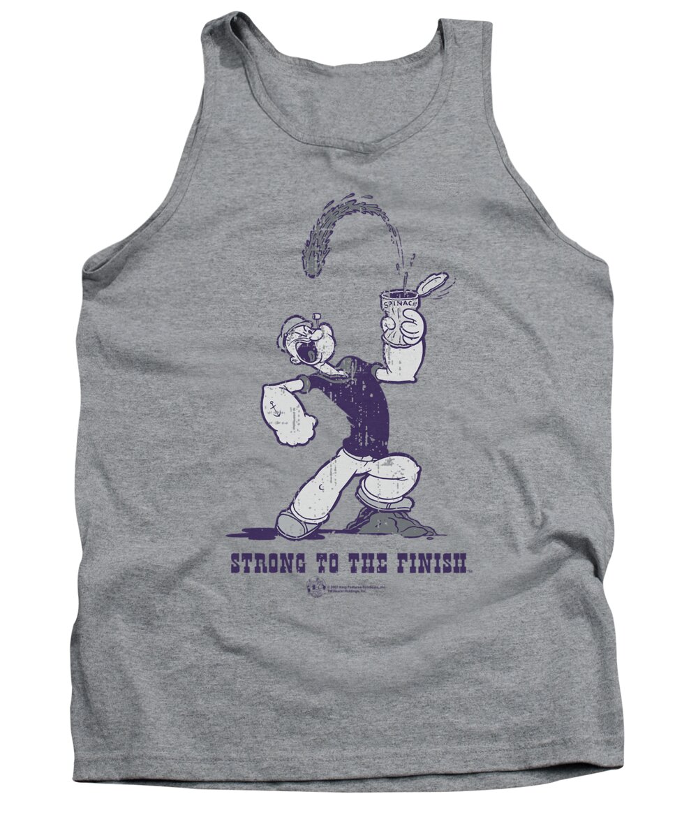 Popeye Tank Top featuring the digital art Popeye - Strong To The Finish by Brand A