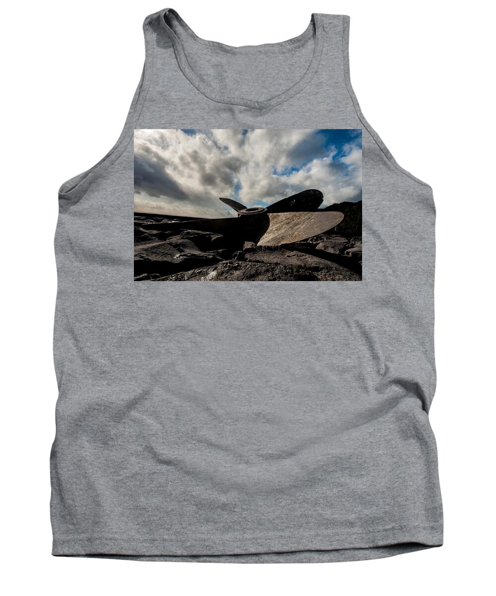 Adult Tank Top featuring the photograph Propeller on the beach #1 by Joseph Amaral