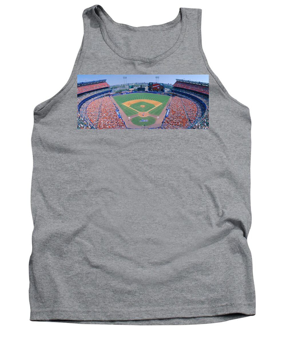 Photography Tank Top featuring the photograph Shea Stadium, Ny Mets V. Sf Giants, New #1 by Panoramic Images
