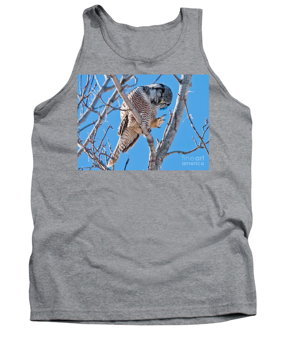 Owls Tank Top featuring the photograph Smiling and Waving by Cheryl Baxter