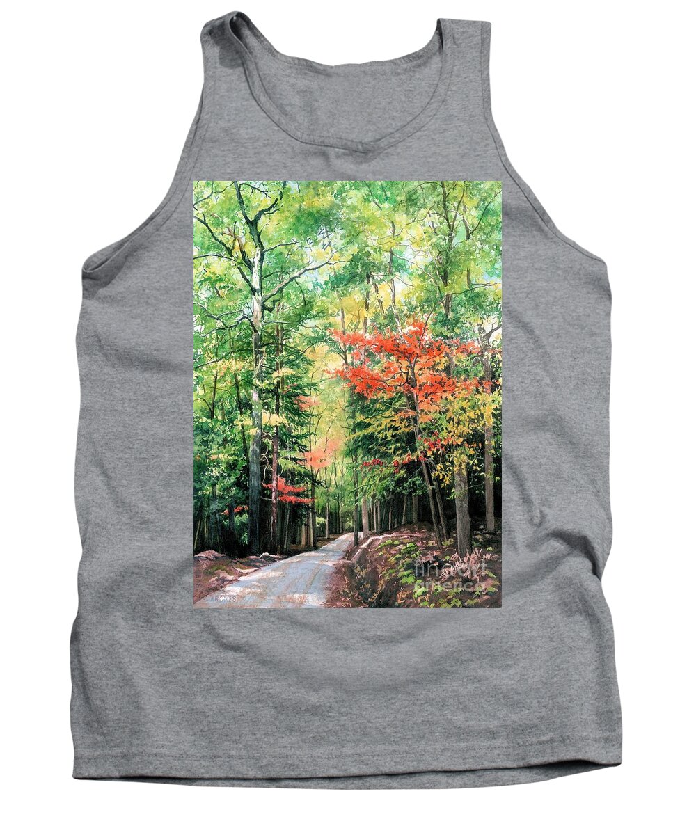 Watercolor Trees Tank Top featuring the painting The Promise of Change by Barbara Jewell