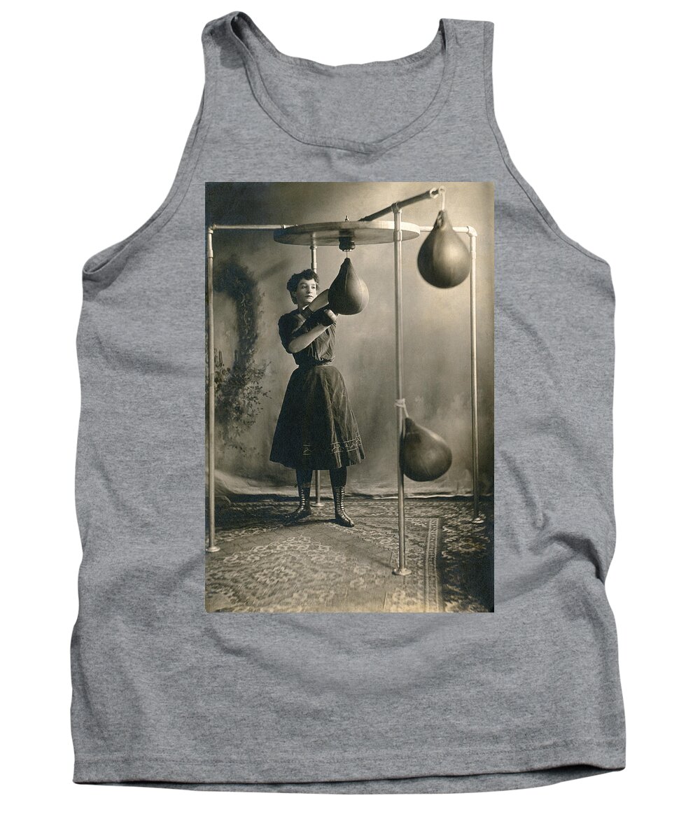1890 Tank Top featuring the photograph Woman Boxing Workout #2 by Underwood Archives