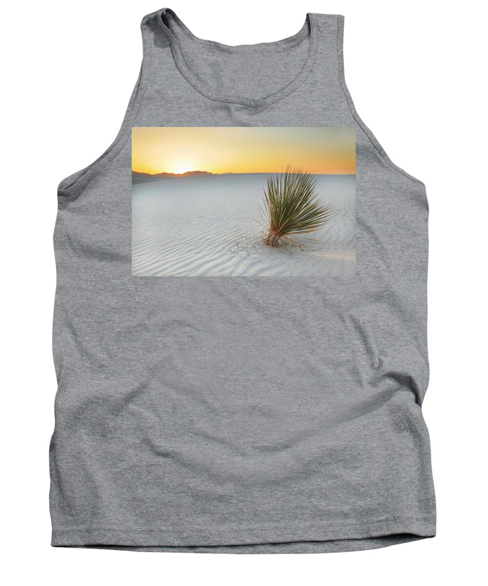 White Sands Tank Top featuring the photograph Yucca Plant at White Sands #1 by Alan Vance Ley