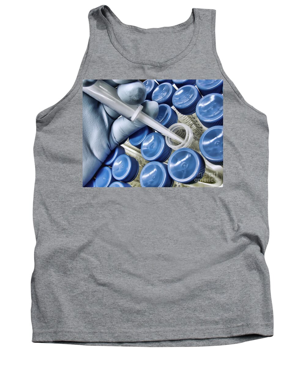 Test Tank Top featuring the photograph Scientific Experiment in Science Research Lab #10 by Science Research Lab