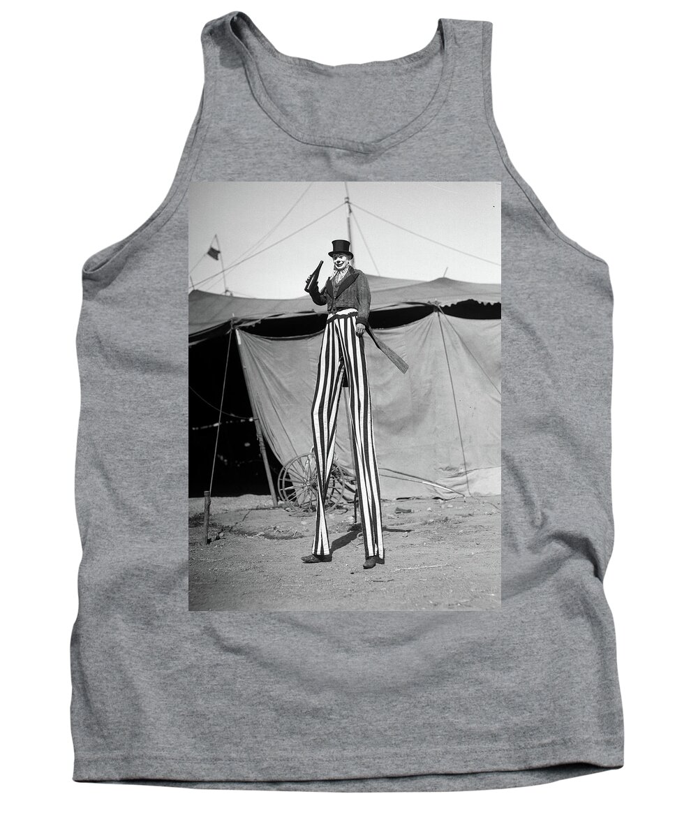 Photography Tank Top featuring the photograph 1930s Circus Performer Smiling Clown by Vintage Images