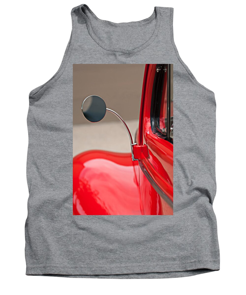 1940 Ford Deluxe Coupe Rear View Mirror Tank Top featuring the photograph 1940 Ford Deluxe Coupe Rear View Mirror by Jill Reger