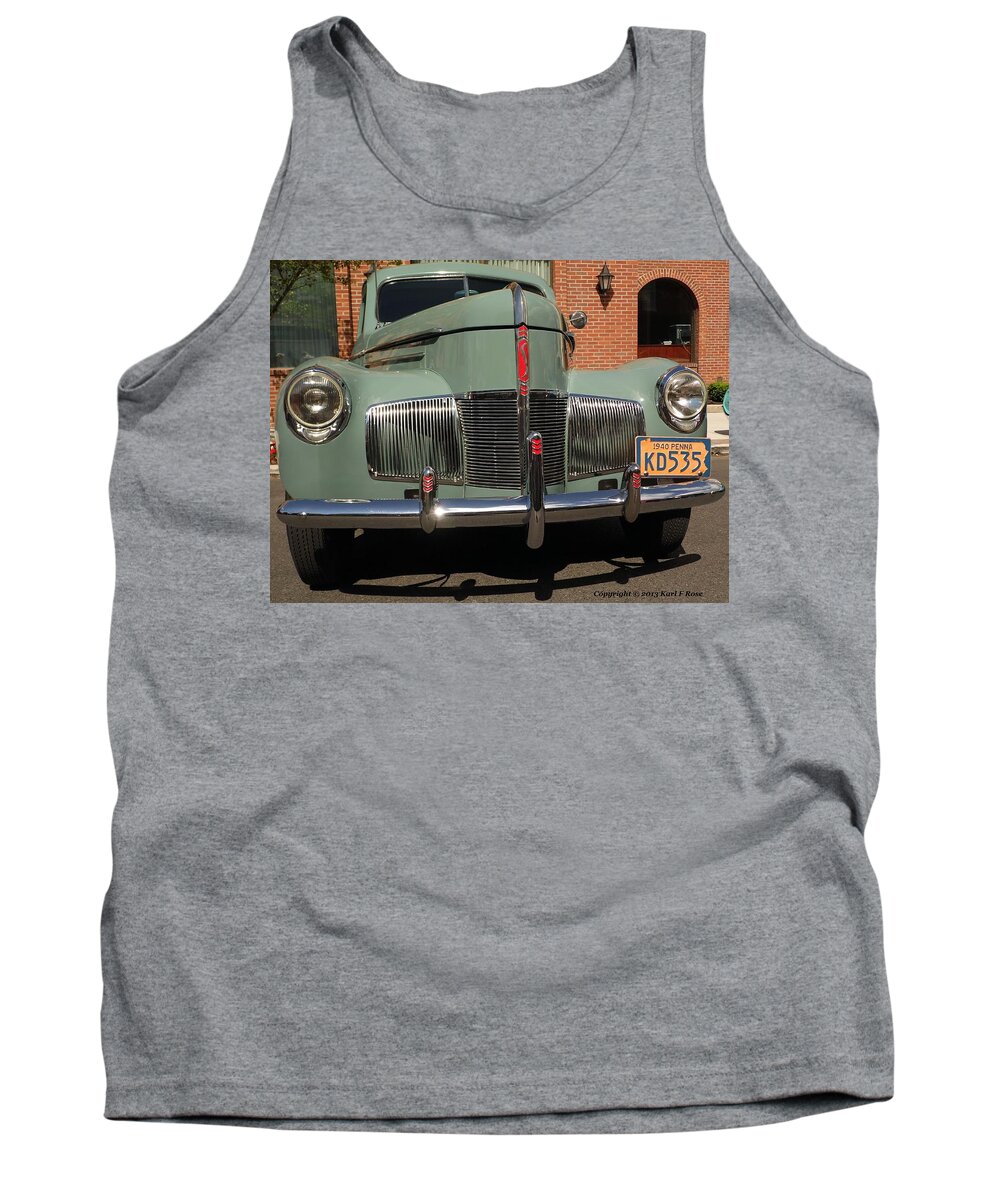 Cars Tank Top featuring the photograph 1940 Studebaker by Karl Rose