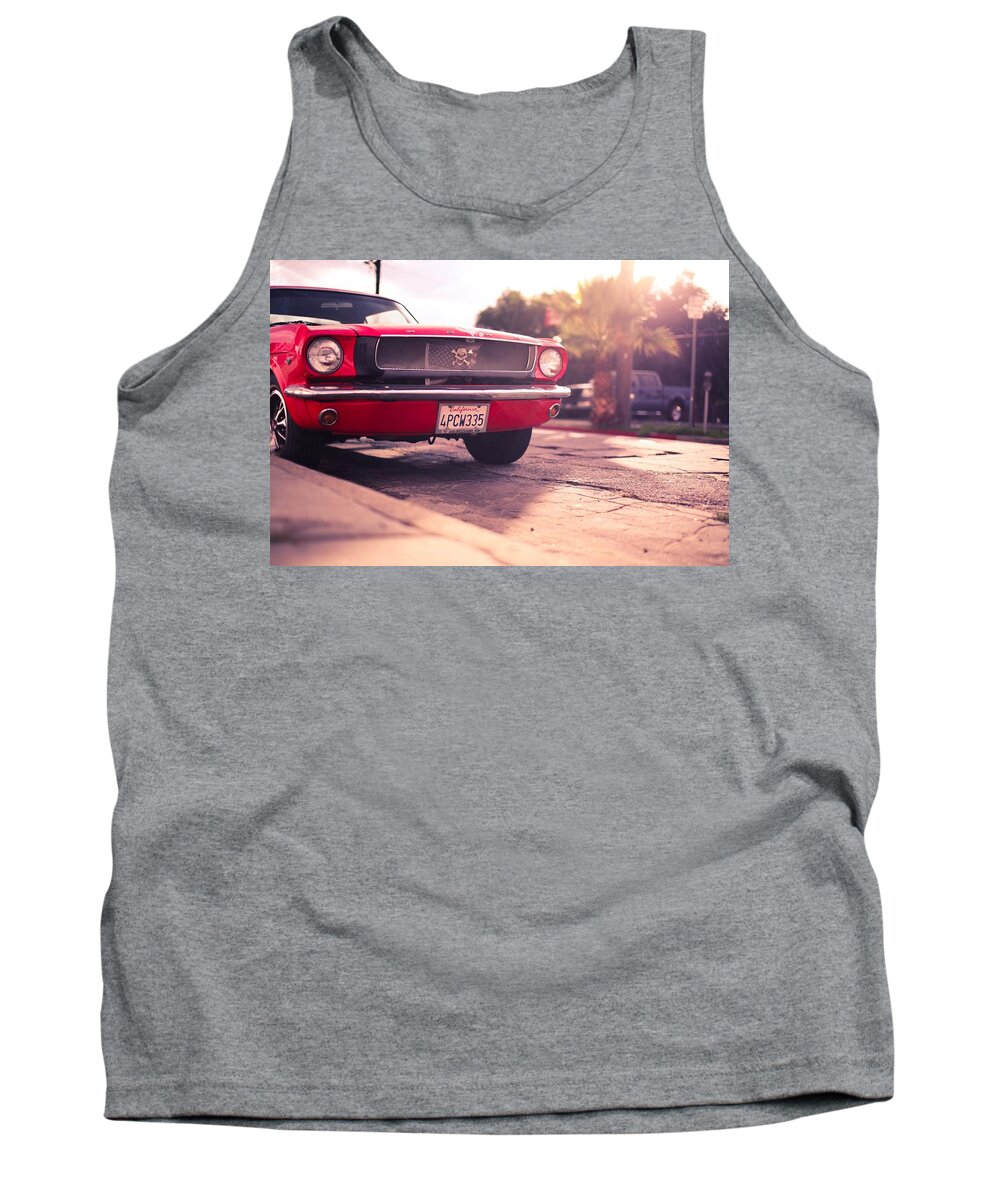 Car Tank Top featuring the photograph 1966 Ford Mustang Convertible by Gianfranco Weiss