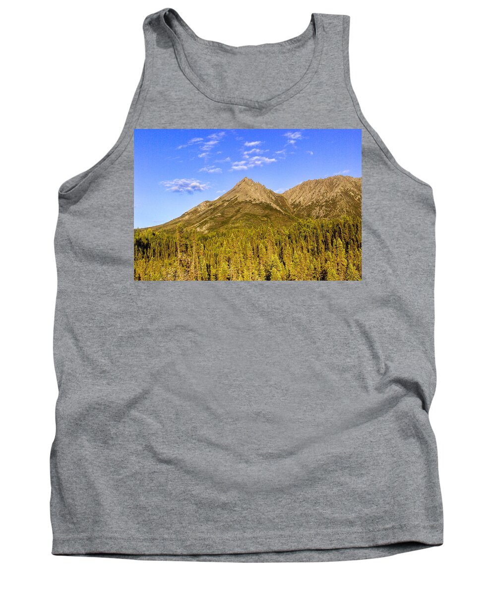 Trees Tank Top featuring the photograph Alaska Mountains #2 by Chad Dutson