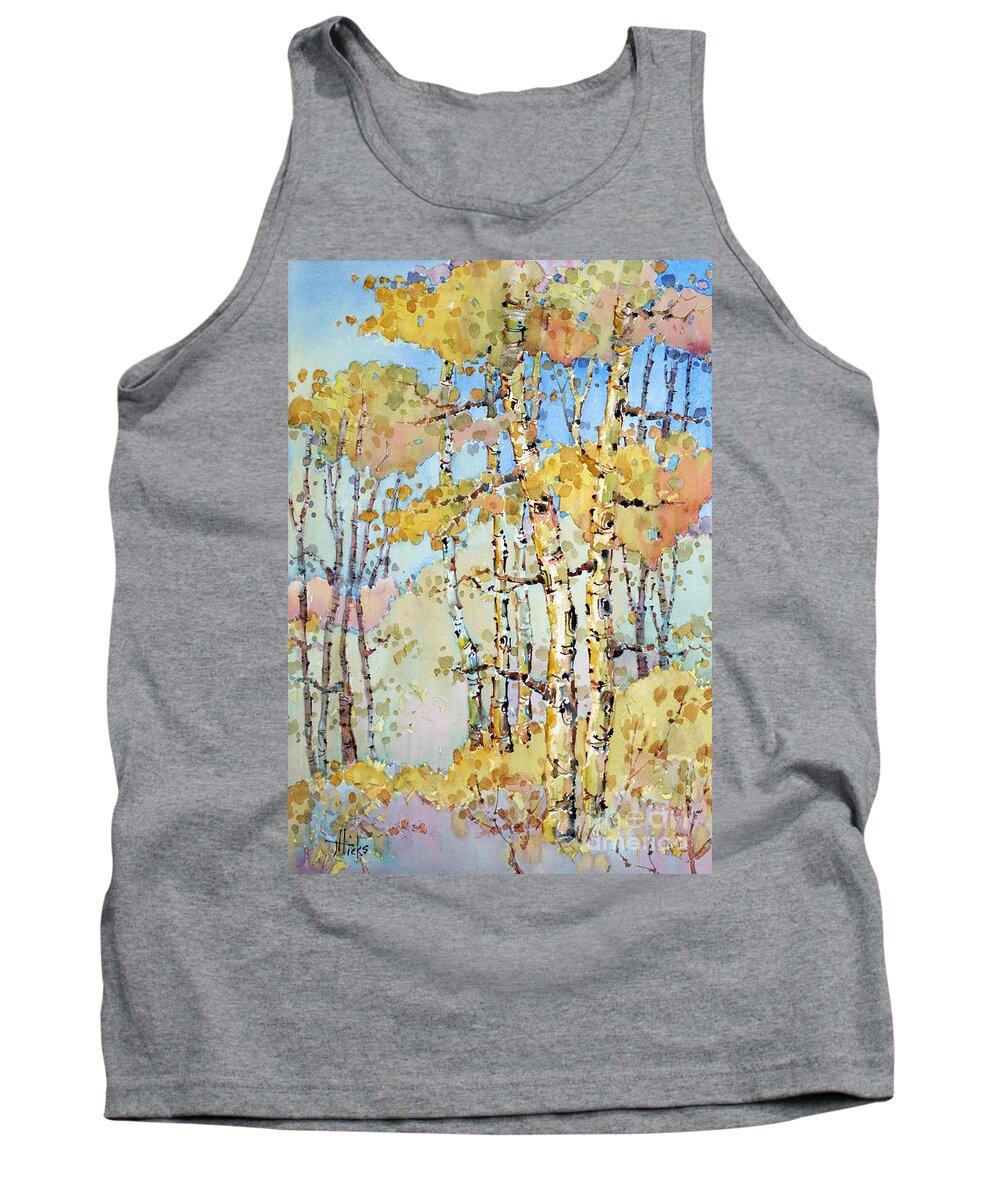 Colorado Tank Top featuring the painting Aspen Color by Joyce Hicks