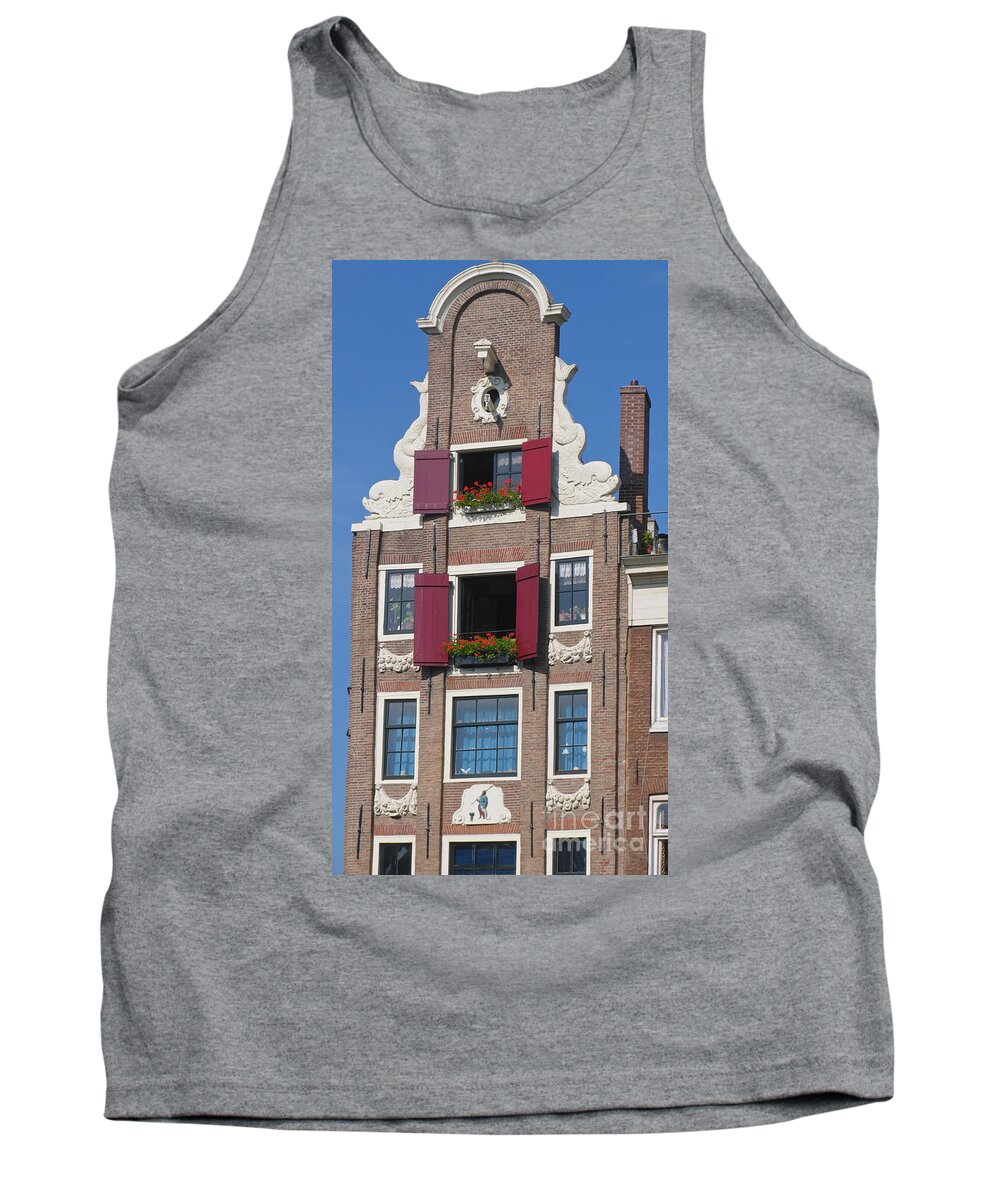 Amsterdam Buildings Tank Top featuring the photograph Good Morning #2 by Suzanne Oesterling