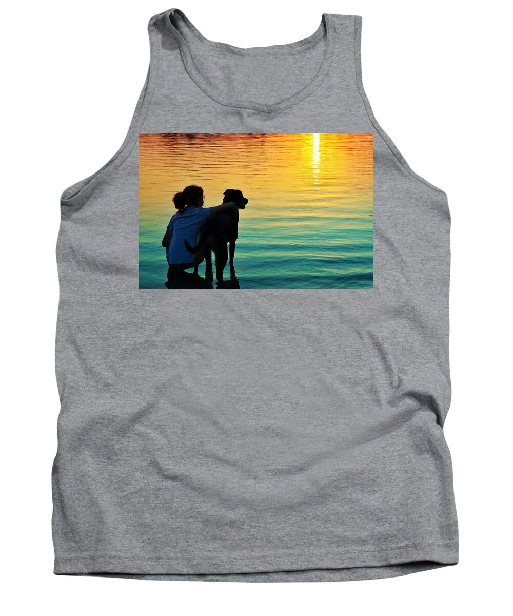 Dog Tank Top featuring the photograph Island by Laura Fasulo