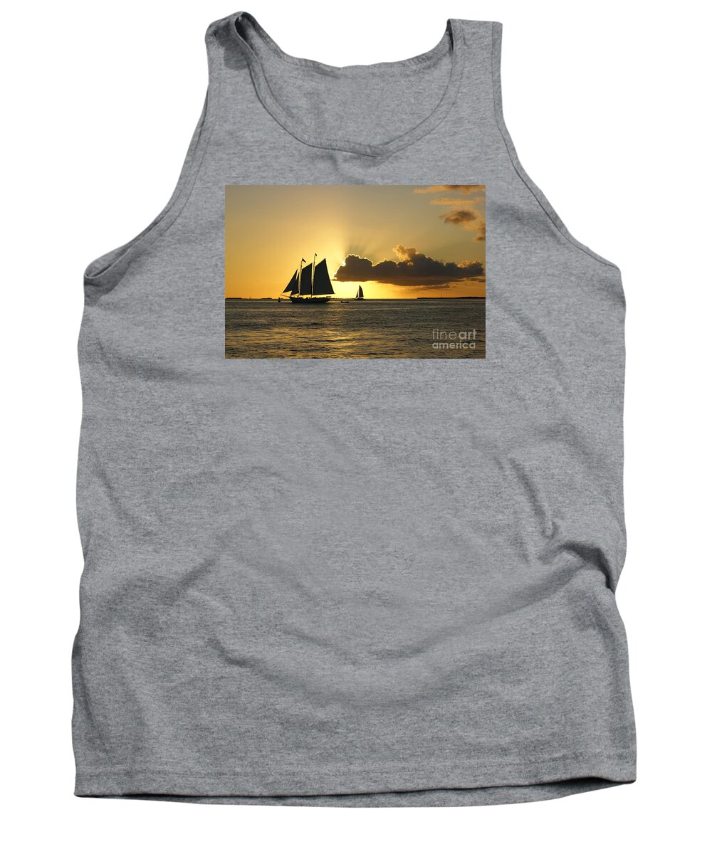 Key West Tank Top featuring the photograph Key West Sunset #2 by Olga Hamilton