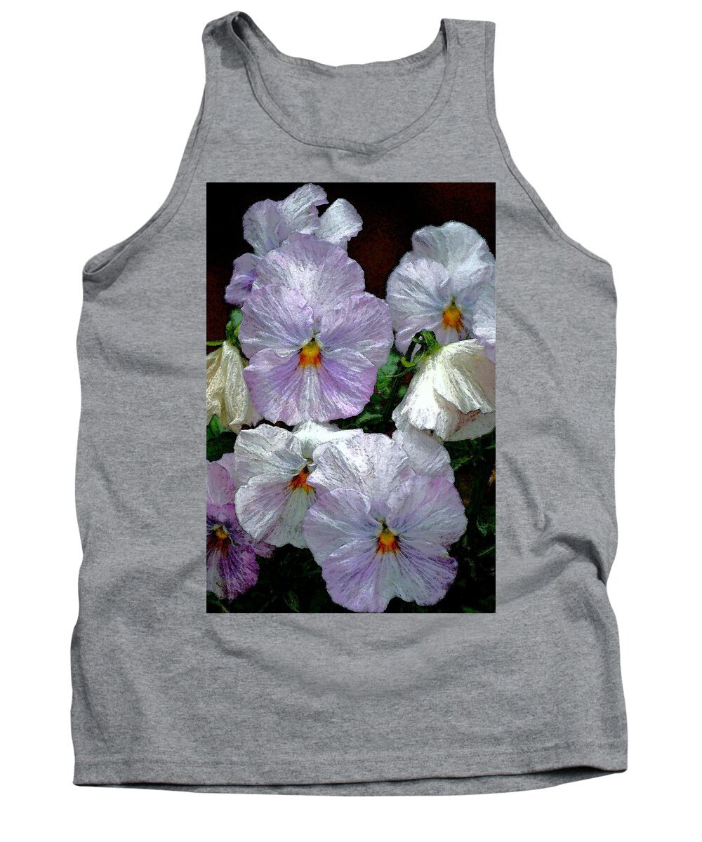 Floral Tank Top featuring the photograph Pansy 4 by Pamela Cooper