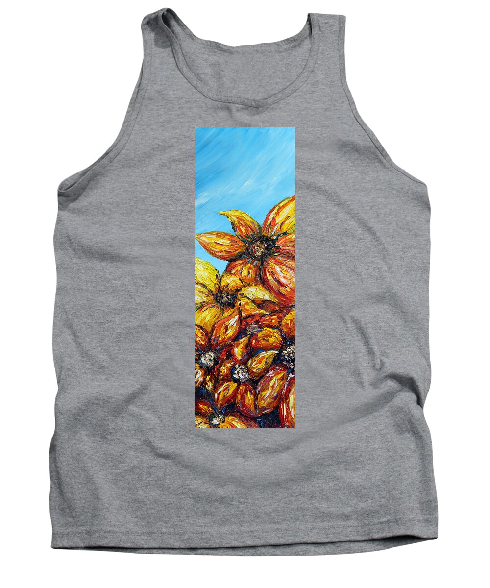 Sunflower Tank Top featuring the painting Sunrise by Meaghan Troup