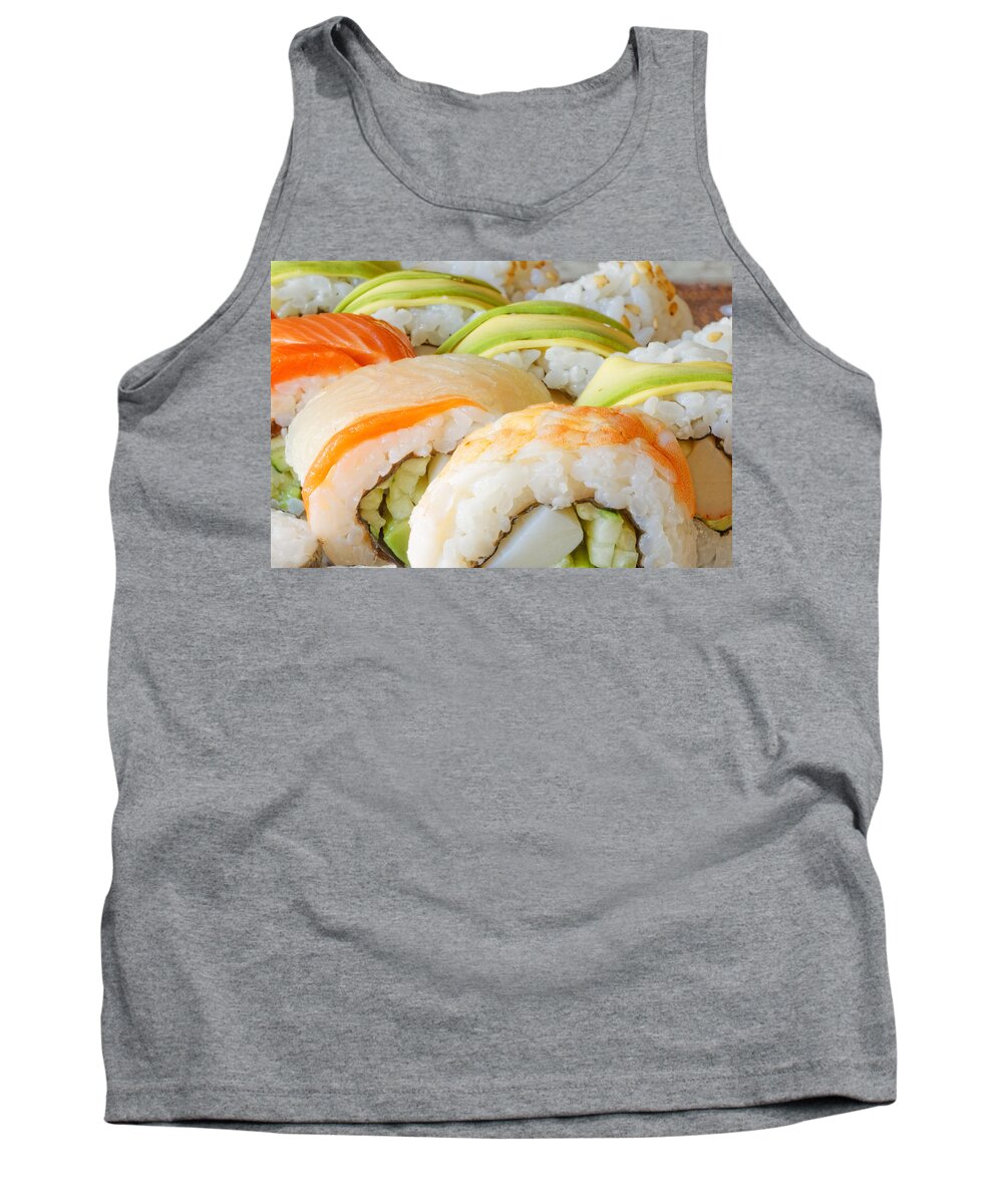 Appetizer Tank Top featuring the photograph Sushi #2 by Peter Lakomy