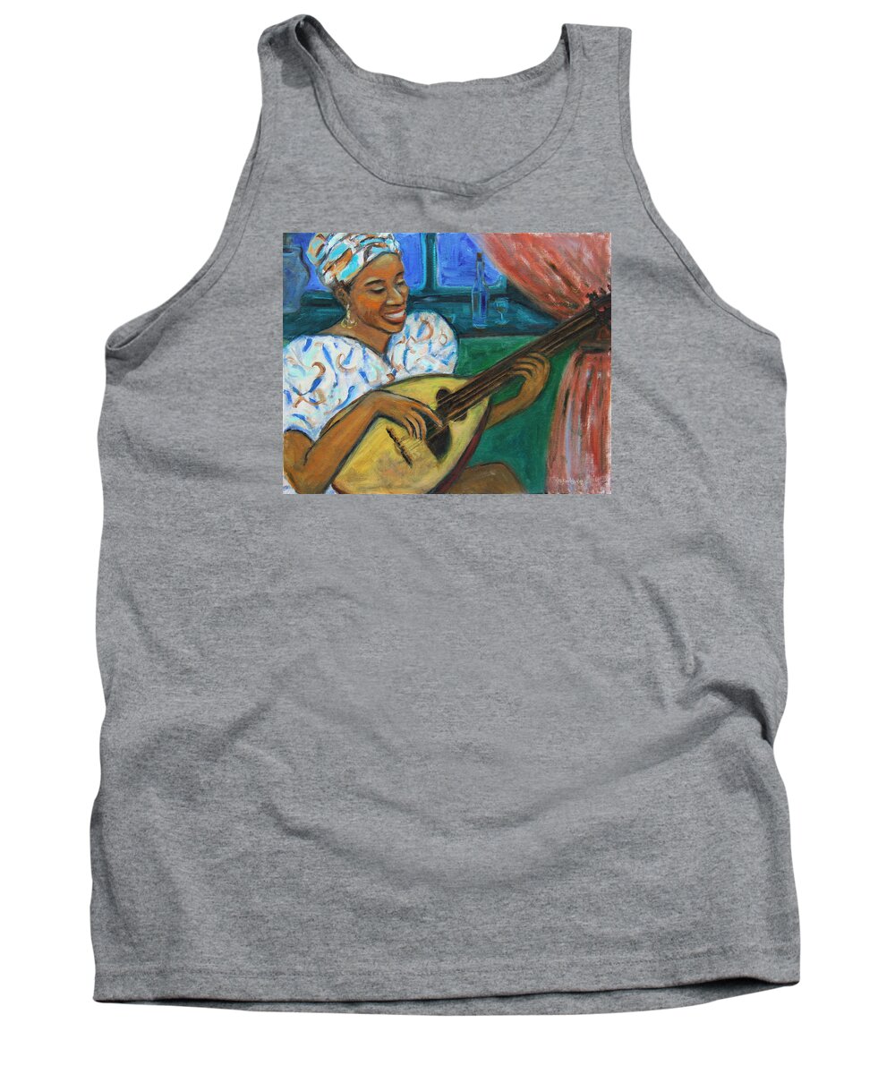 Figurative Tank Top featuring the painting The Gift by Xueling Zou