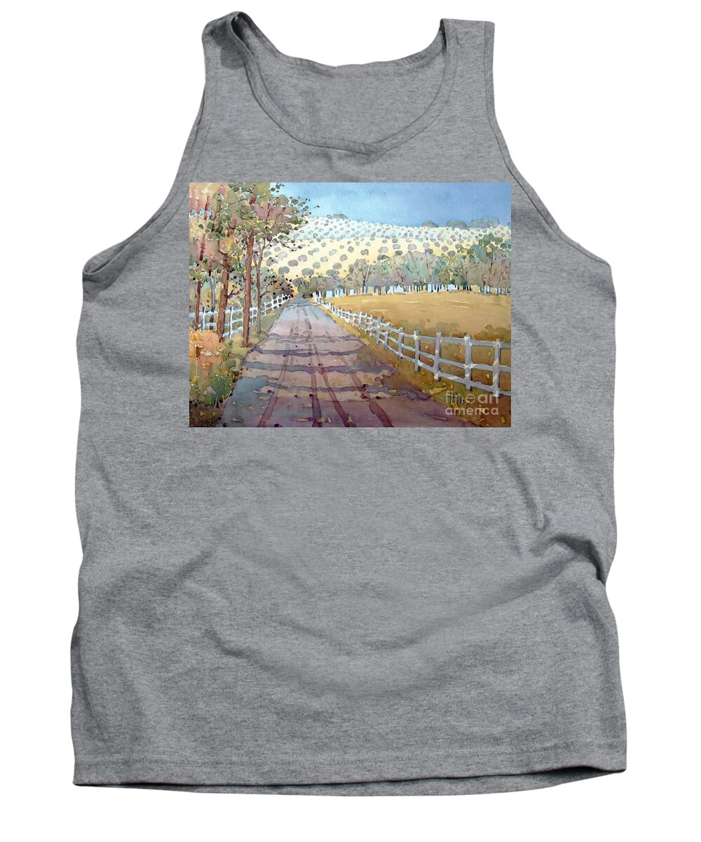 Virginia Tank Top featuring the painting This Way to the Vineyard by Joyce Hicks