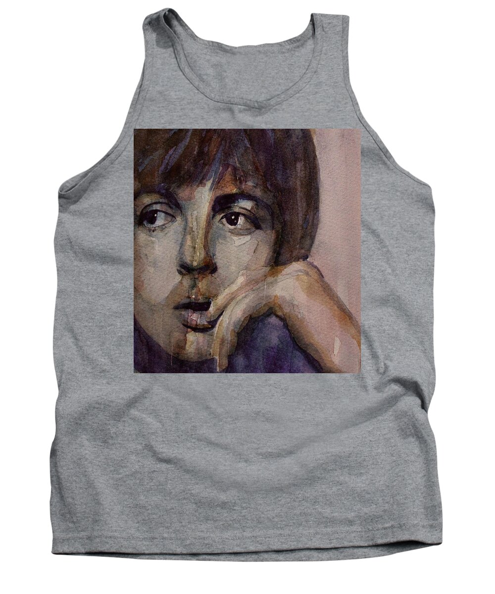Paul Mccartney Tank Top featuring the painting Yesterday by Paul Lovering