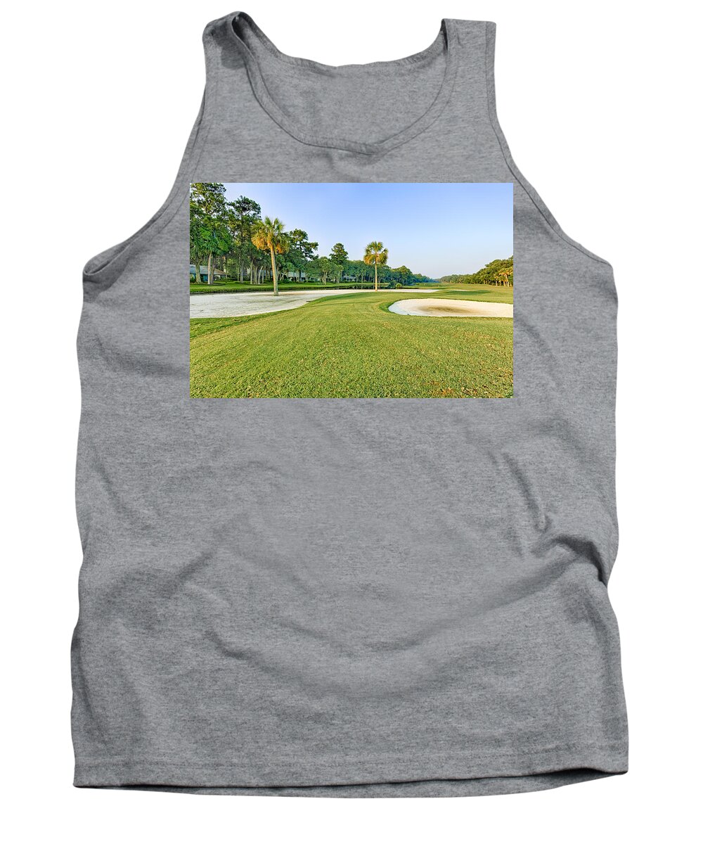 Abstract Tank Top featuring the photograph Golf Course #3 by Peter Lakomy