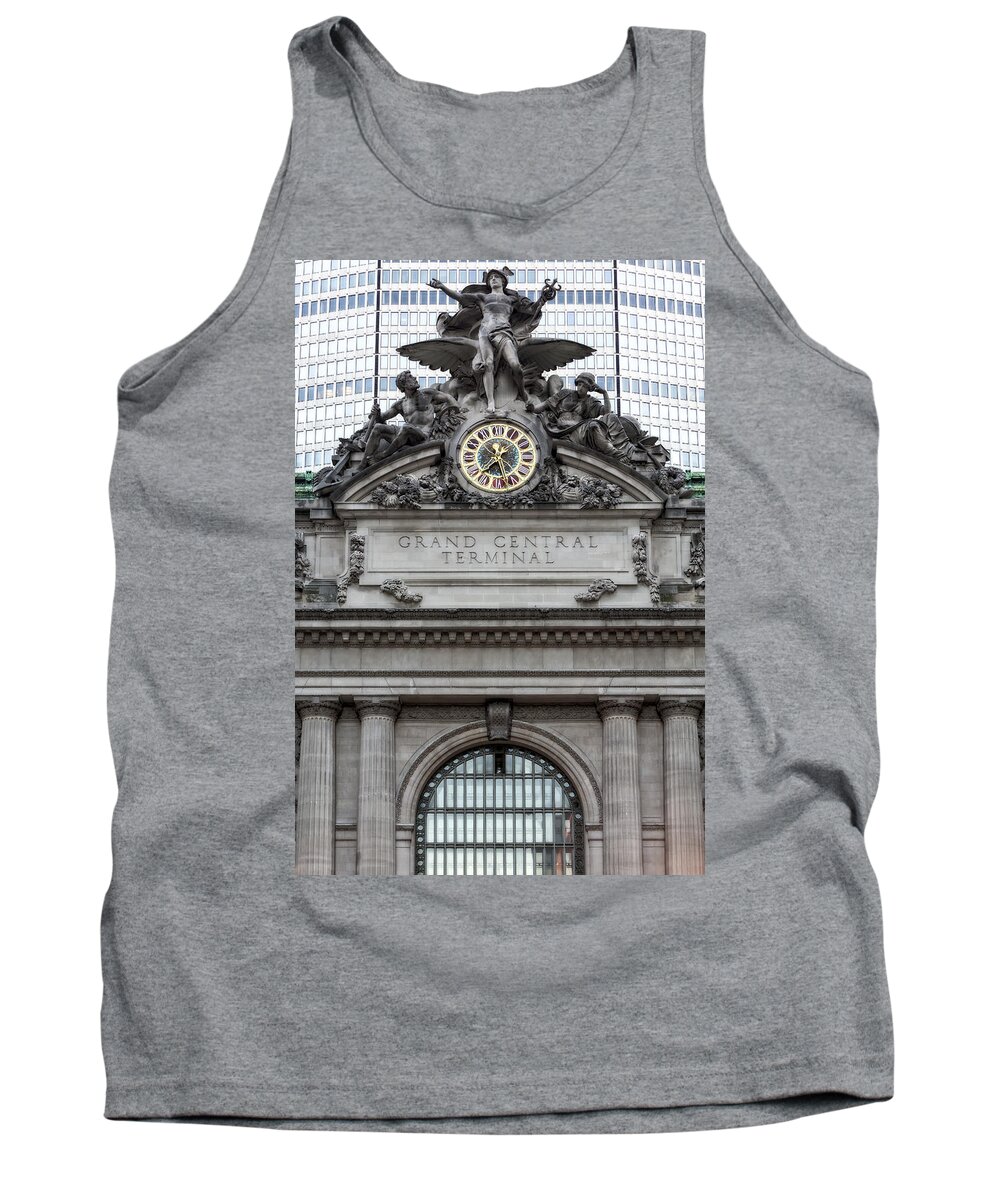 Grand Central Terminal Tank Top featuring the photograph Grand Central Terminal Facade #3 by Susan Candelario