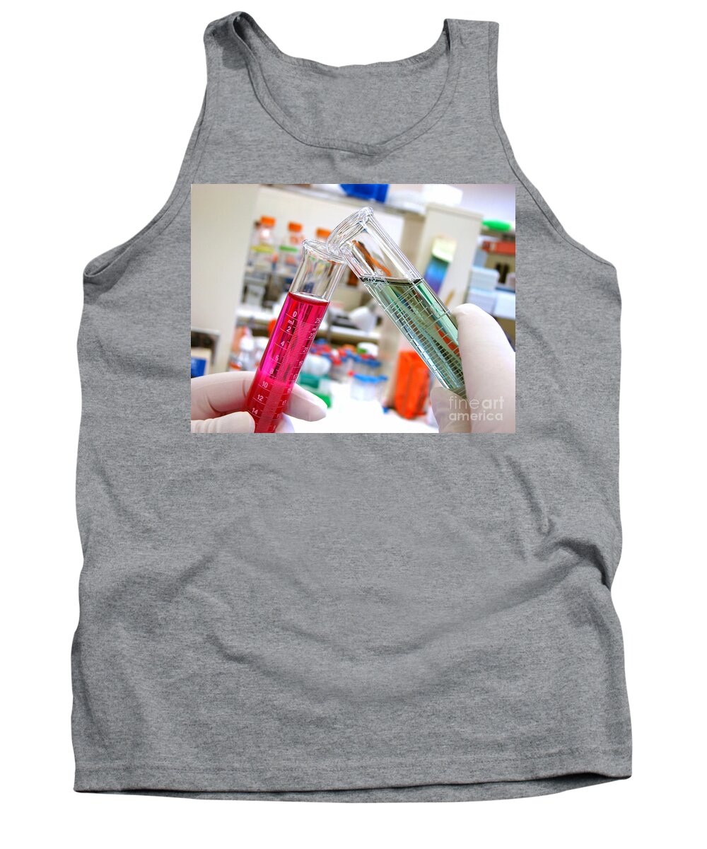 Test Tank Top featuring the photograph Laboratory Experiment in Science Research Lab #48 by Science Research Lab