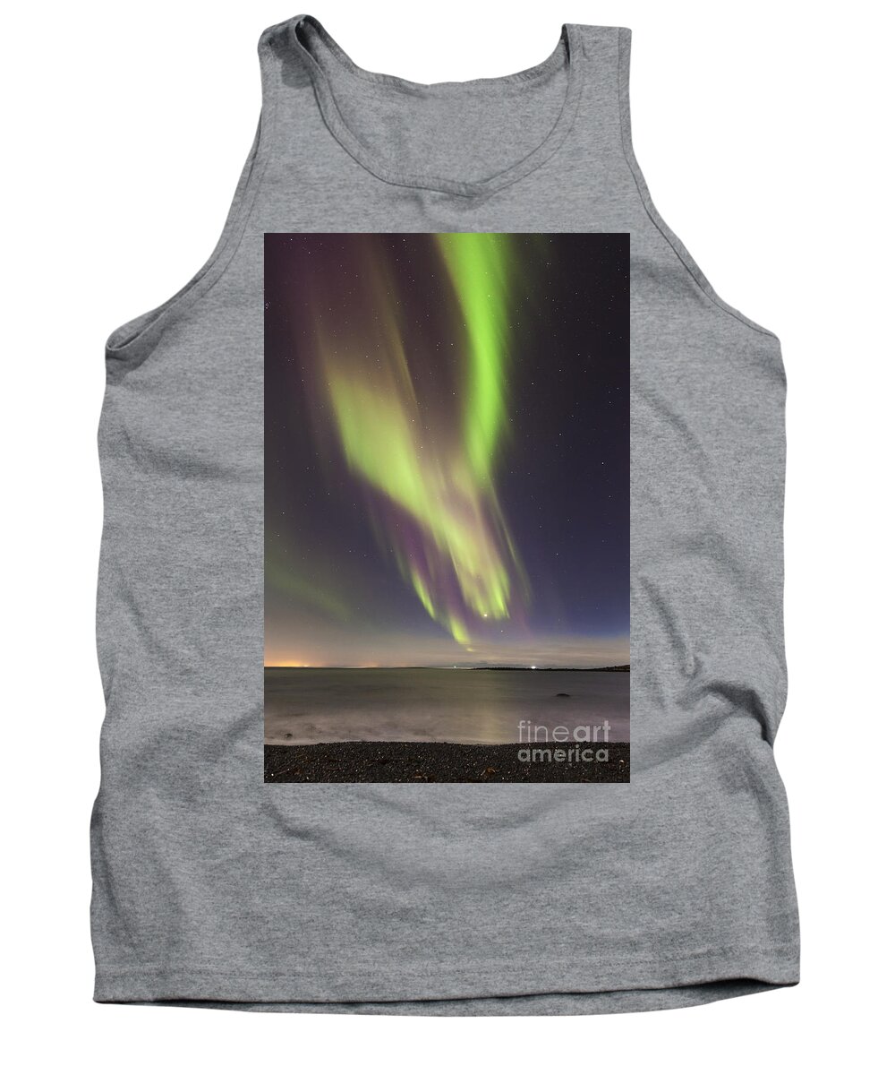 Northern Tank Top featuring the photograph Northern Lights Iceland #9 by Gunnar Orn Arnason