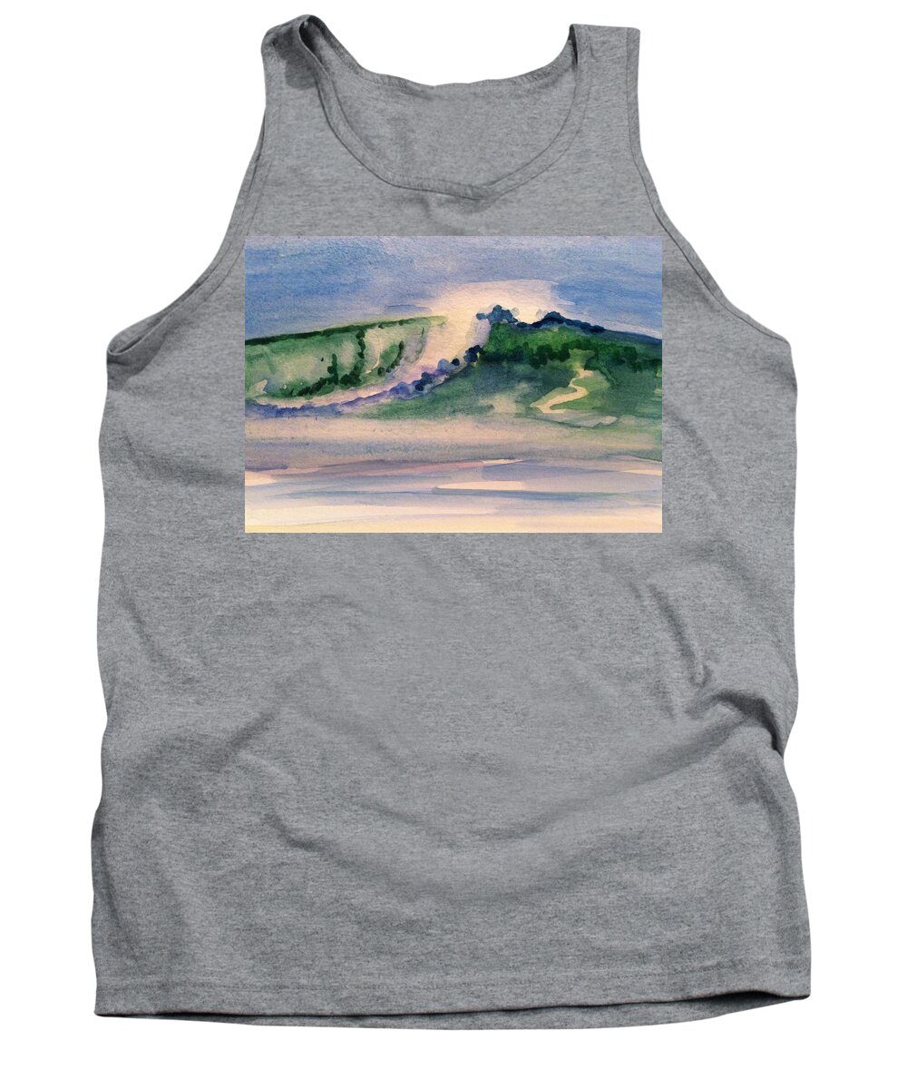  Tank Top featuring the painting A day at the beach 3 by Hae Kim