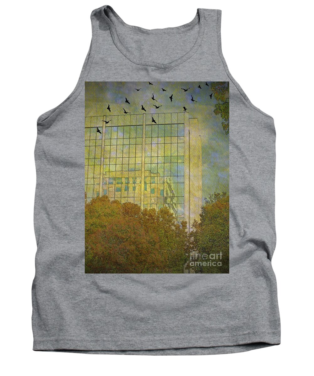 Murder Of Crows Tank Top featuring the photograph A Murder Of Crows by Jacklyn Duryea Fraizer