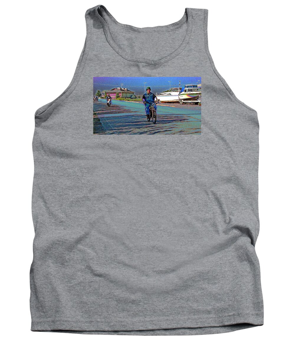 Whizzer Tank Top featuring the photograph A vintage Whizz leading by Joseph Coulombe