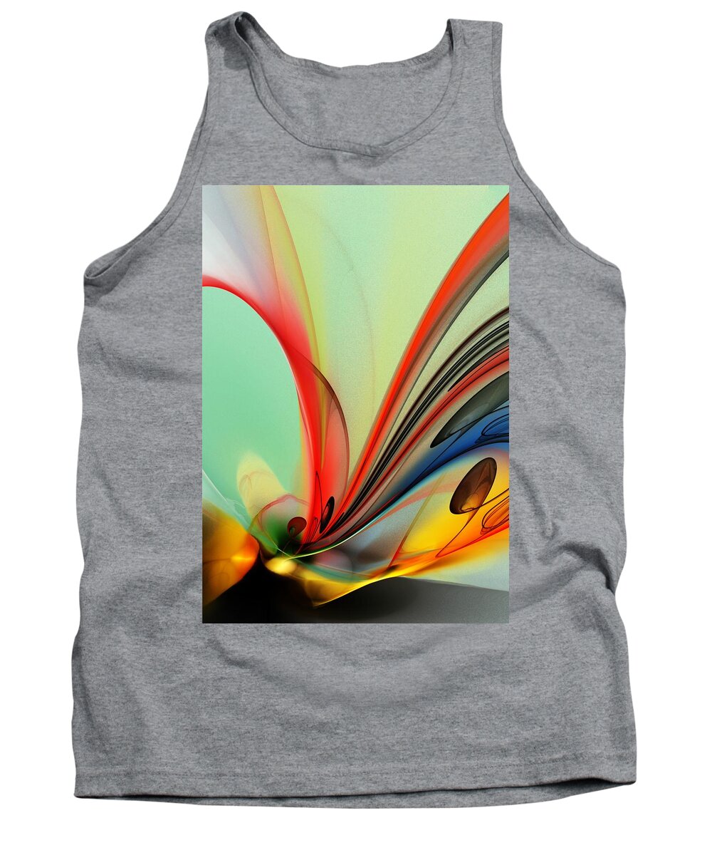 Fine Art Tank Top featuring the digital art Abstract 040713 by David Lane