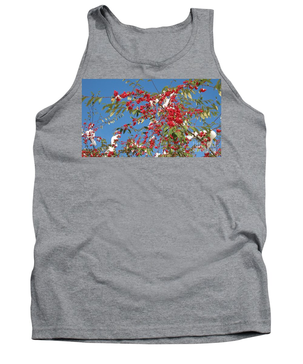 Tree Tank Top featuring the photograph Abundant harvest in winter by Heidi Sieber