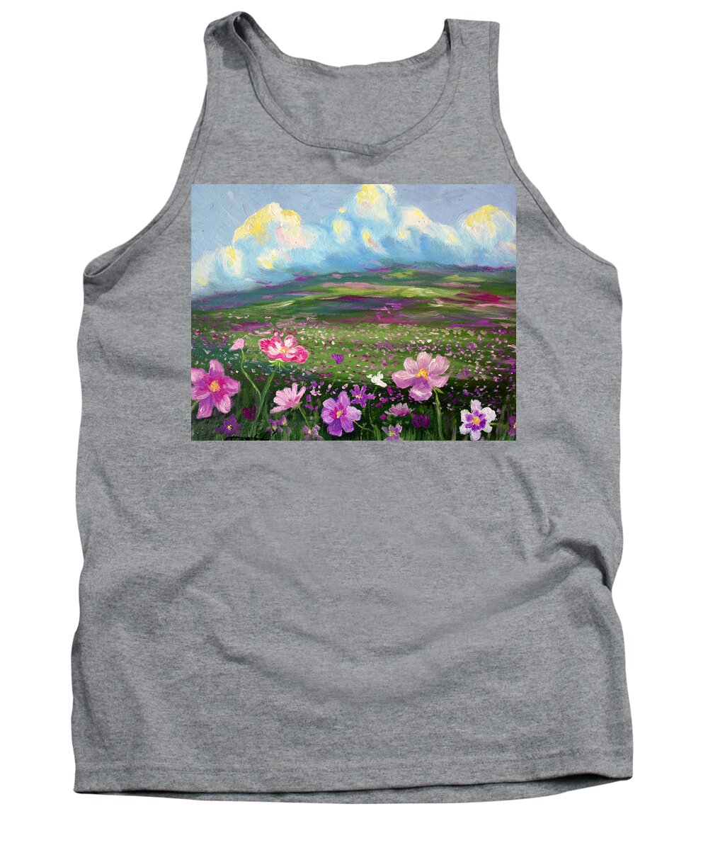 Nature Tank Top featuring the painting All Things by Meaghan Troup