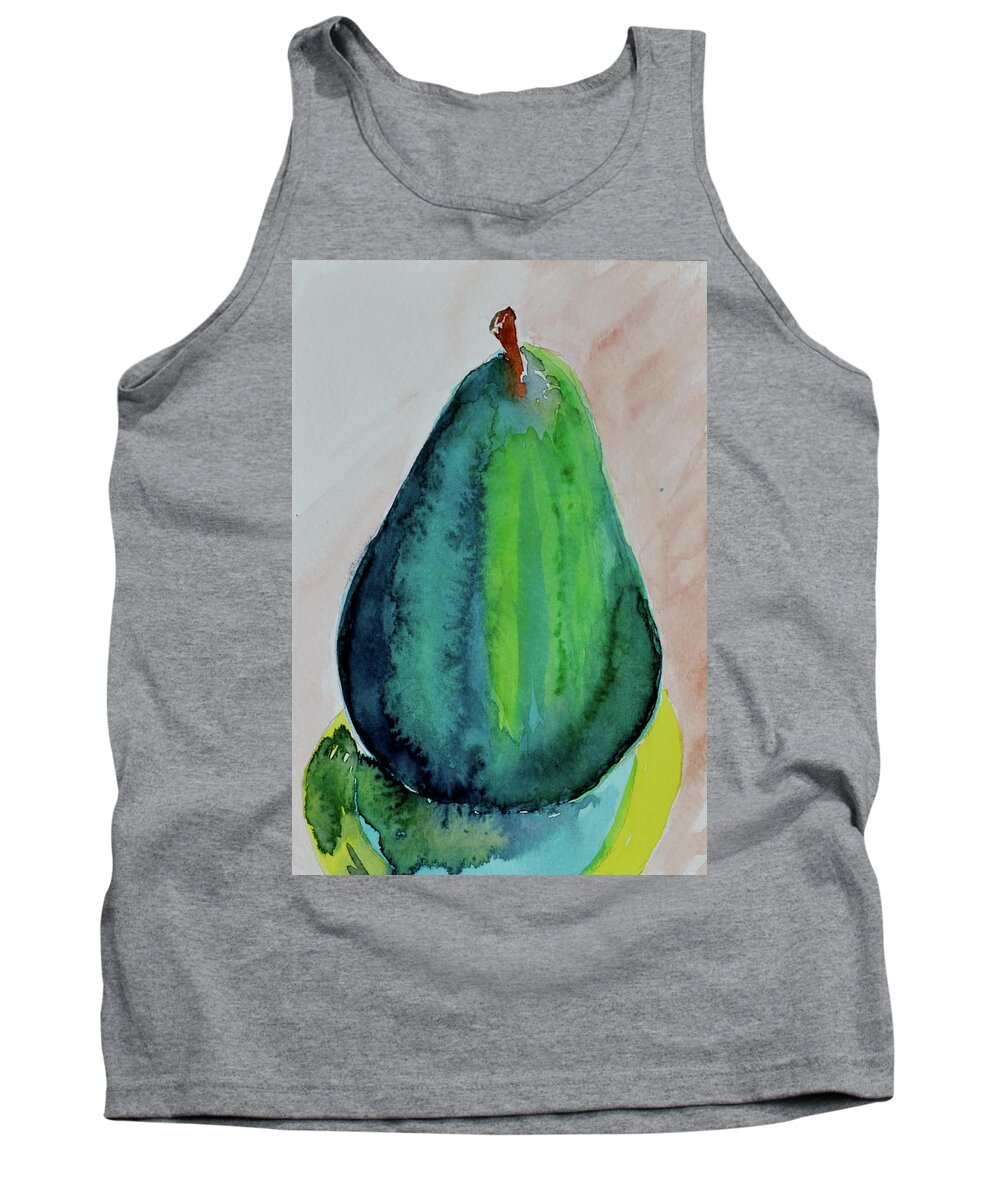 Pear Tank Top featuring the painting Am I Blue by Beverley Harper Tinsley