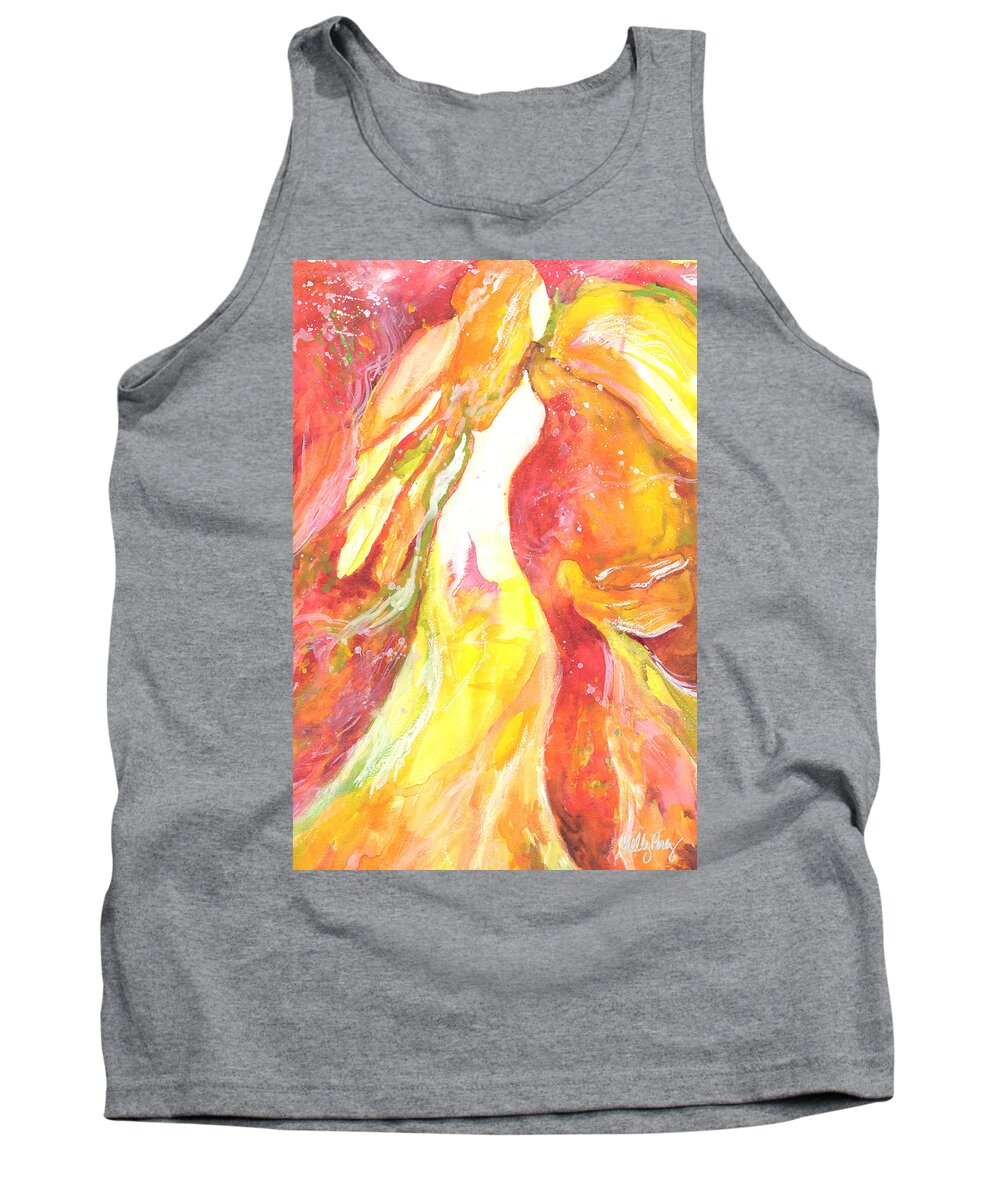 Angel Tank Top featuring the painting Angel by Kelly Perez