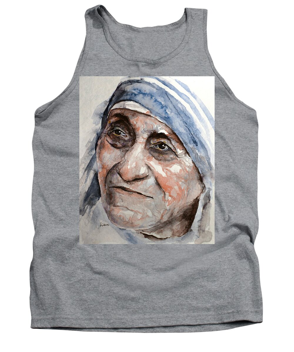 Mother Theresa Tank Top featuring the painting Angel of God by Laur Iduc