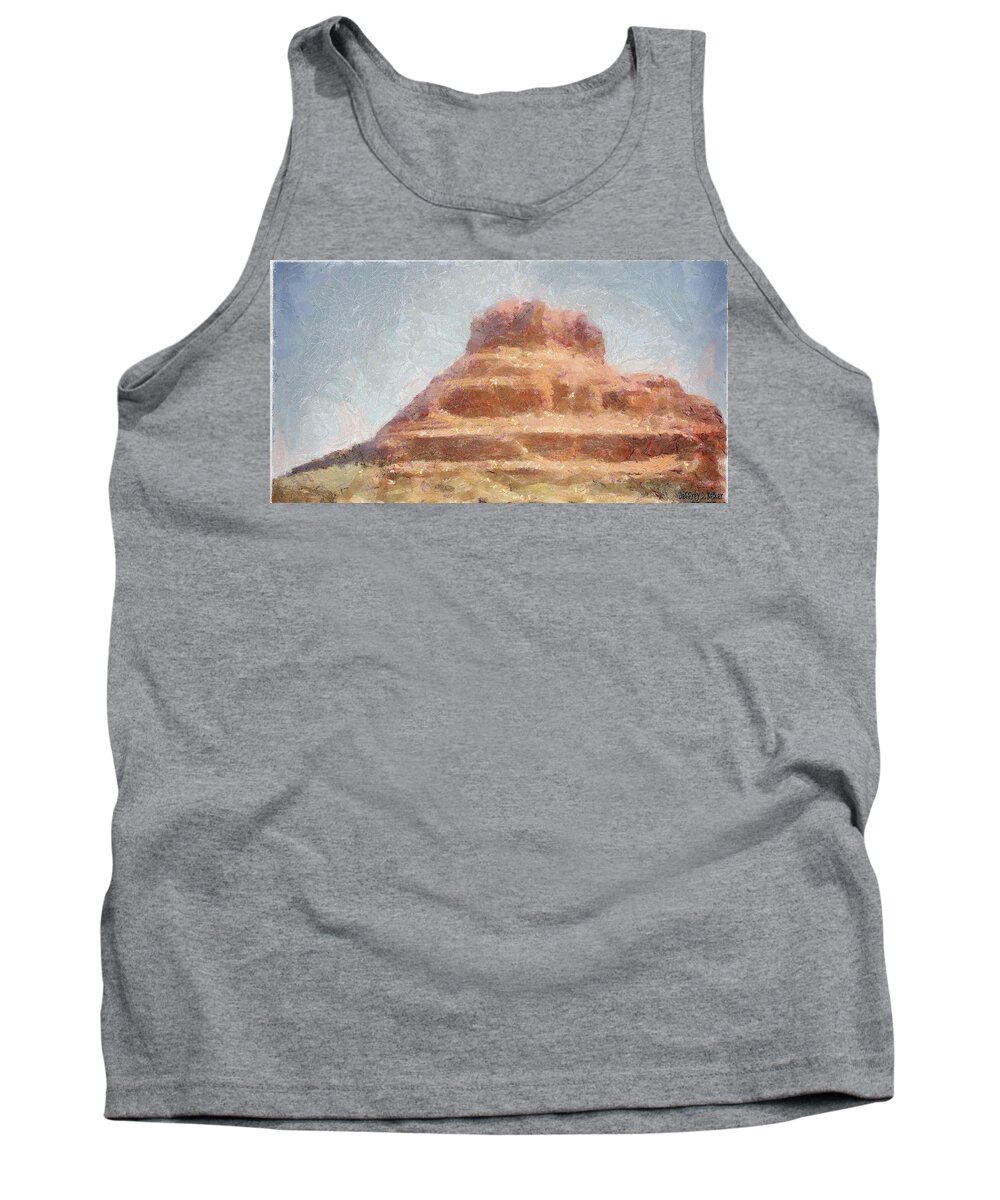 United States Of America Tank Top featuring the painting Arizona Mesa by Jeffrey Kolker
