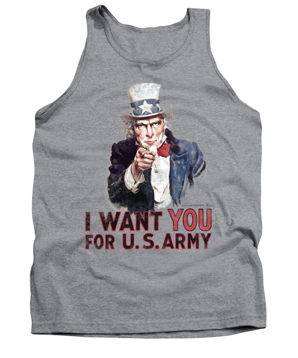  Tank Top featuring the digital art Army - I Want You by Brand A
